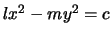 $lx^2-my^2=c$