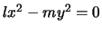 $lx^2-my^2=0$