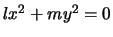 $lx^2+my^2=0$