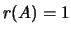 $r(A)=1$