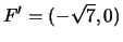 $F'=(-\sqrt 7,0)$