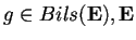$g \in Bils(\mathbf{E}), \mathbf{E}$