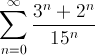 sum (3^n + 2^n)/15^n