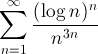 sum (log n)^n/ n^3n