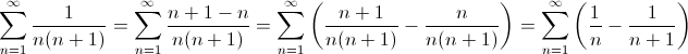 sum 1/n(n+1)