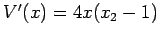 $ V'(x)=4x(x_2-1)$