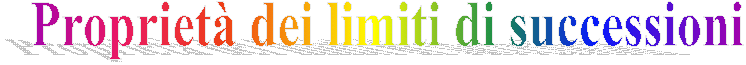 Proprietà dei limiti di successioni
